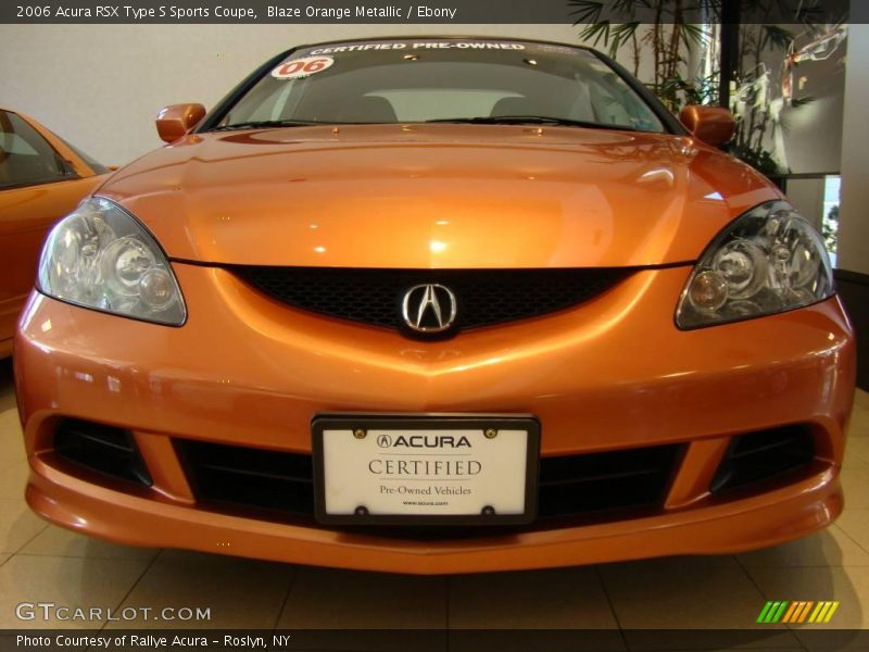 Blaze Orange Metallic / Ebony 2006 Acura RSX Type S Sports Coupe