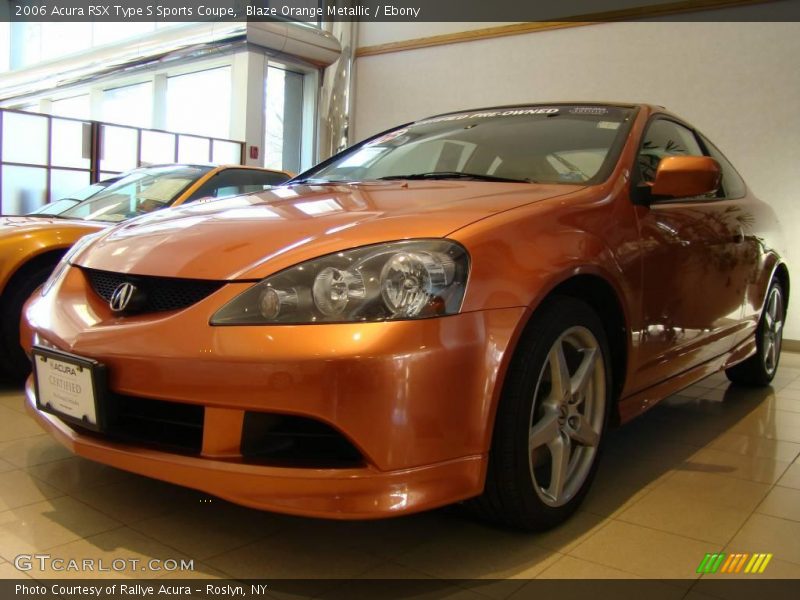 Blaze Orange Metallic / Ebony 2006 Acura RSX Type S Sports Coupe