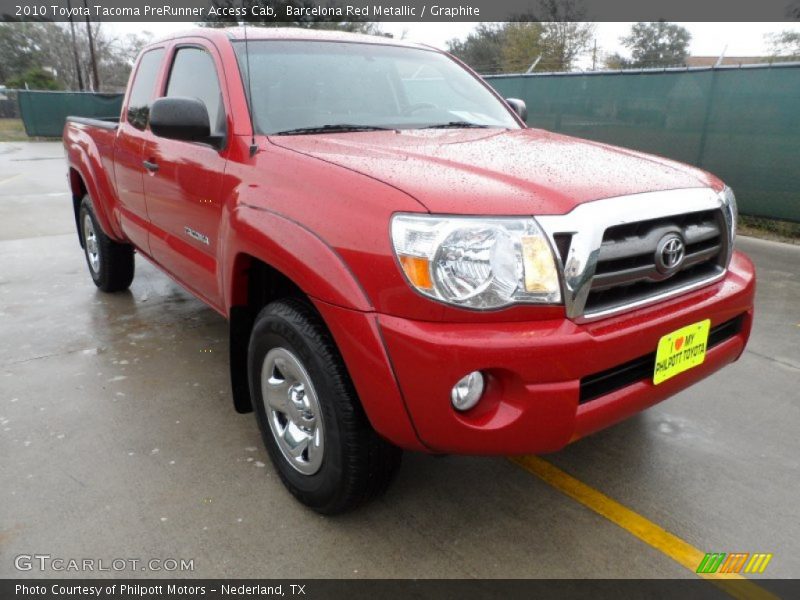 Barcelona Red Metallic / Graphite 2010 Toyota Tacoma PreRunner Access Cab