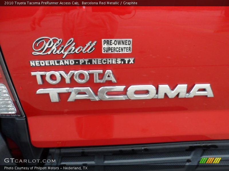 Barcelona Red Metallic / Graphite 2010 Toyota Tacoma PreRunner Access Cab