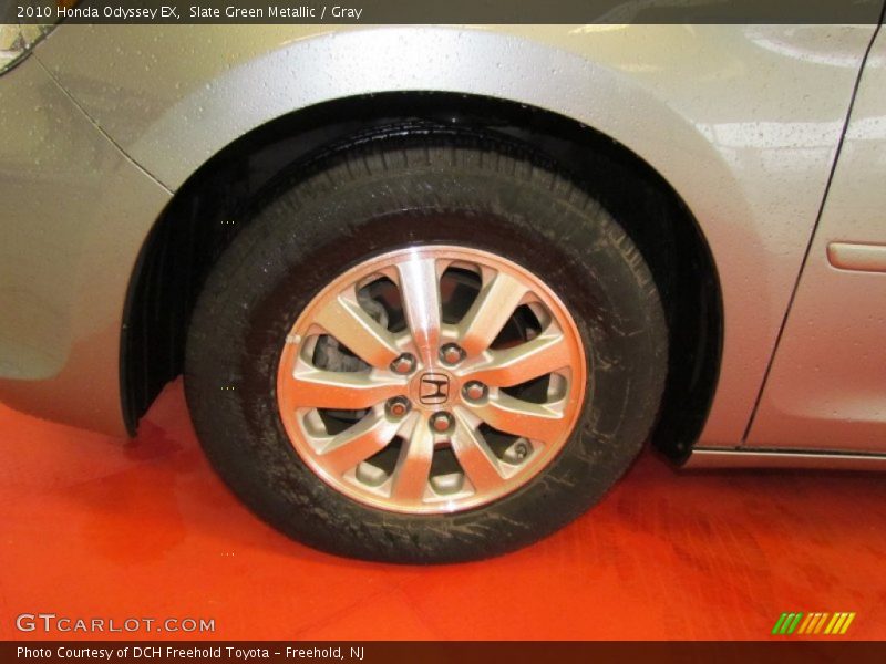 Slate Green Metallic / Gray 2010 Honda Odyssey EX