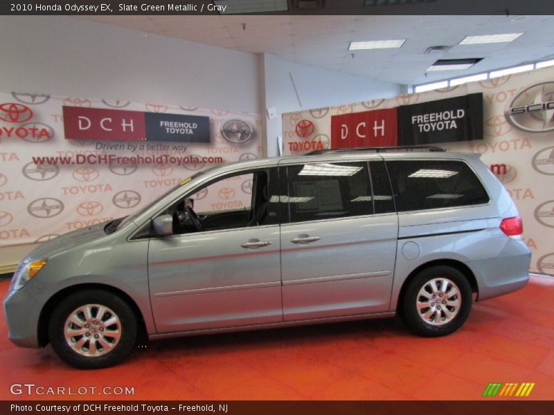 Slate Green Metallic / Gray 2010 Honda Odyssey EX