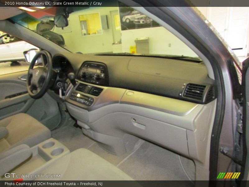 Slate Green Metallic / Gray 2010 Honda Odyssey EX