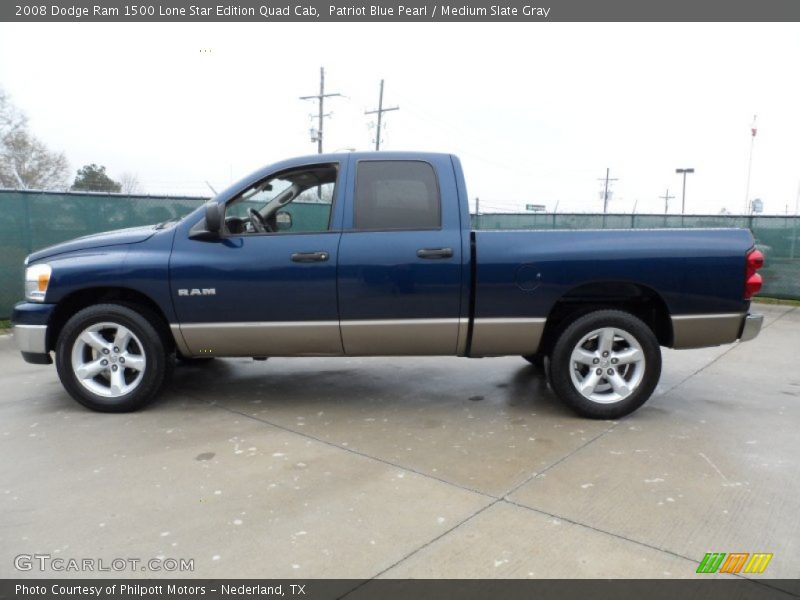 Patriot Blue Pearl / Medium Slate Gray 2008 Dodge Ram 1500 Lone Star Edition Quad Cab