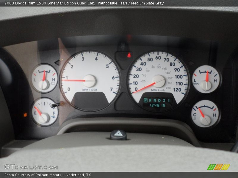 Patriot Blue Pearl / Medium Slate Gray 2008 Dodge Ram 1500 Lone Star Edition Quad Cab