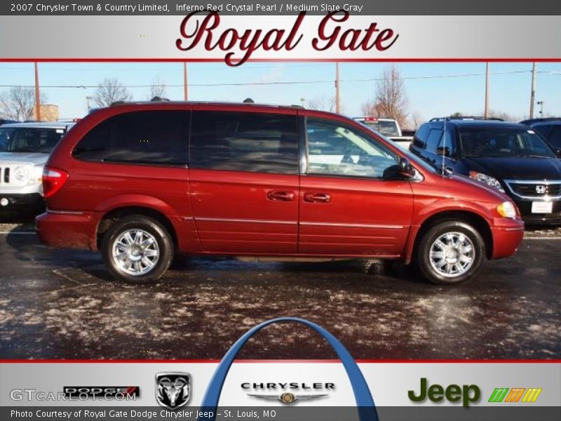 Inferno Red Crystal Pearl / Medium Slate Gray 2007 Chrysler Town & Country Limited