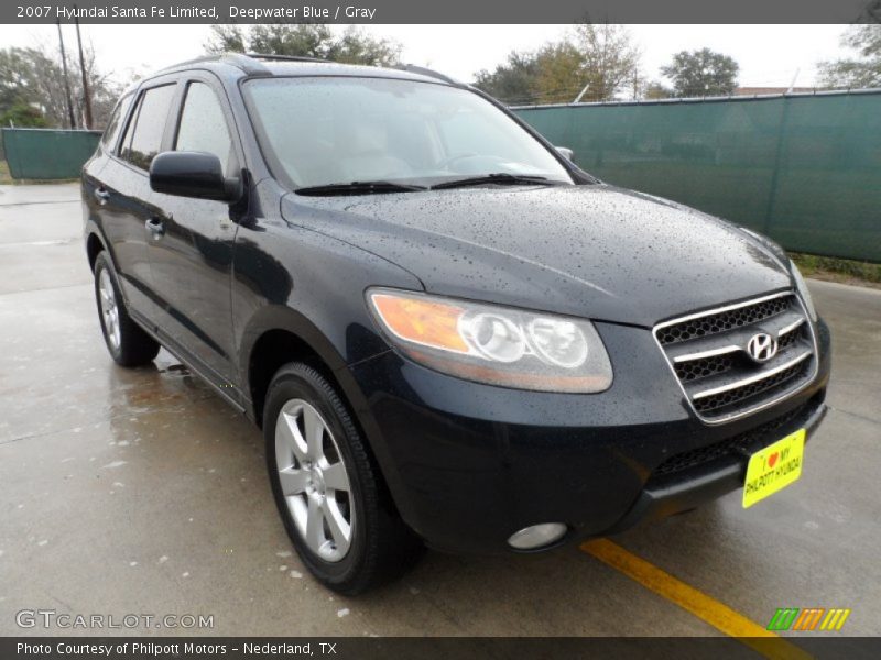 Deepwater Blue / Gray 2007 Hyundai Santa Fe Limited