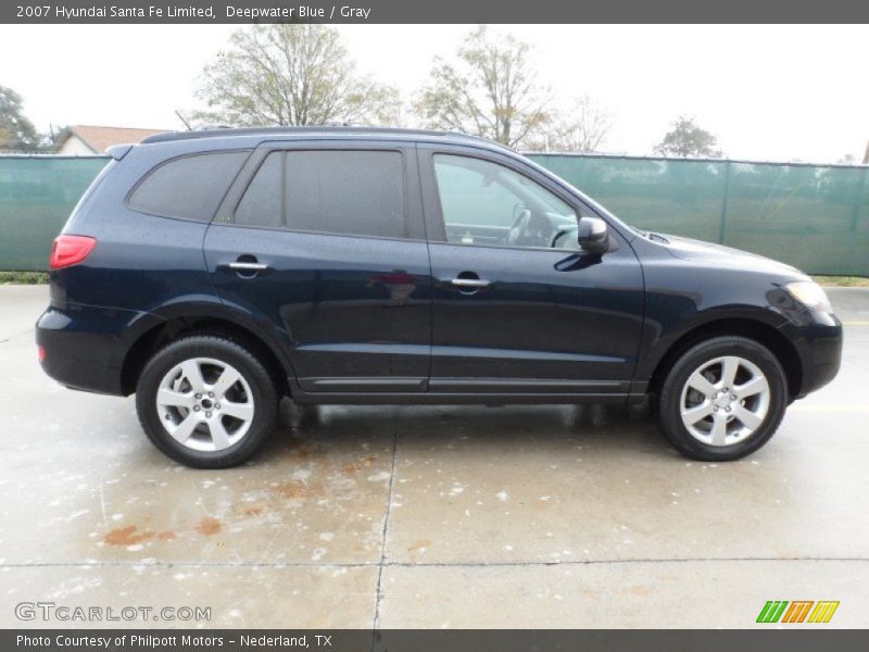 Deepwater Blue / Gray 2007 Hyundai Santa Fe Limited