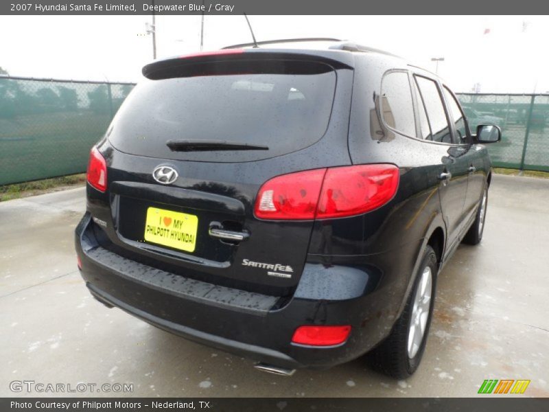 Deepwater Blue / Gray 2007 Hyundai Santa Fe Limited