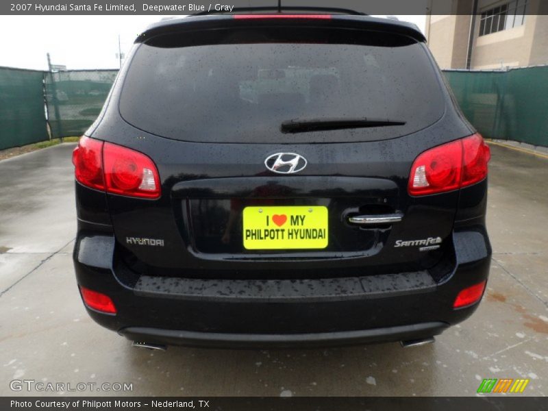 Deepwater Blue / Gray 2007 Hyundai Santa Fe Limited