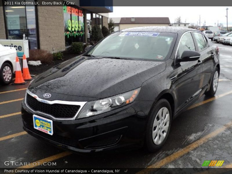 Ebony Black / Gray 2011 Kia Optima LX