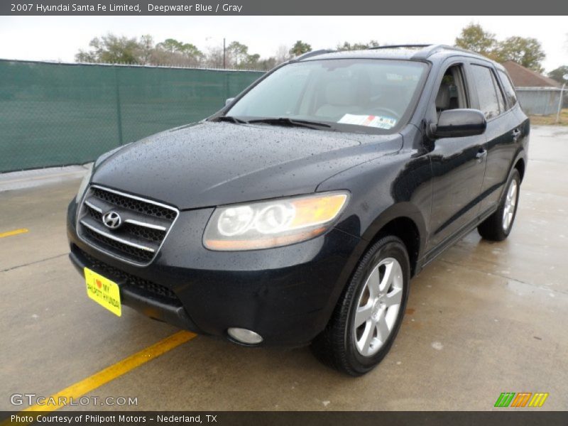Deepwater Blue / Gray 2007 Hyundai Santa Fe Limited