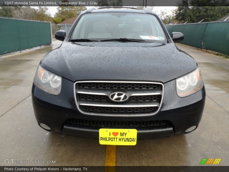 Deepwater Blue / Gray 2007 Hyundai Santa Fe Limited