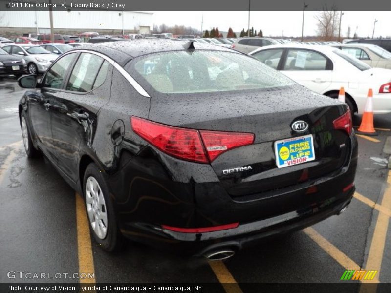 Ebony Black / Gray 2011 Kia Optima LX