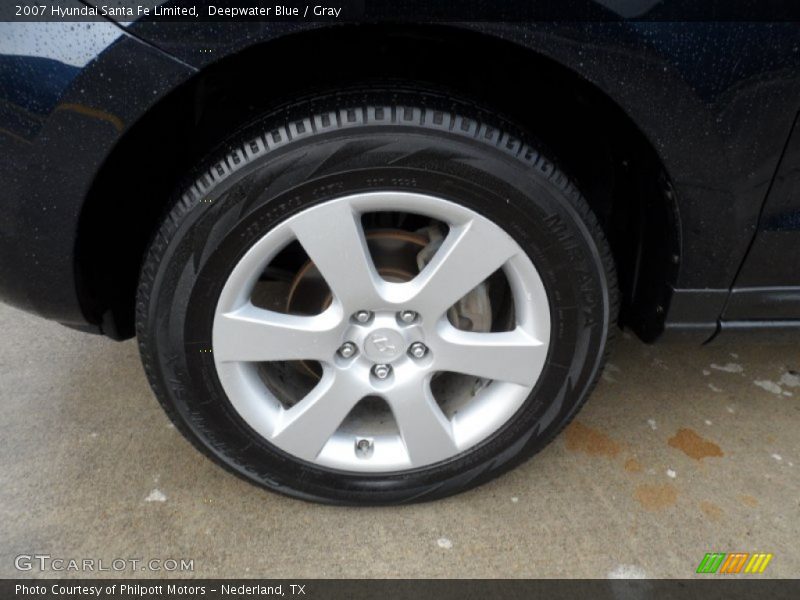 Deepwater Blue / Gray 2007 Hyundai Santa Fe Limited