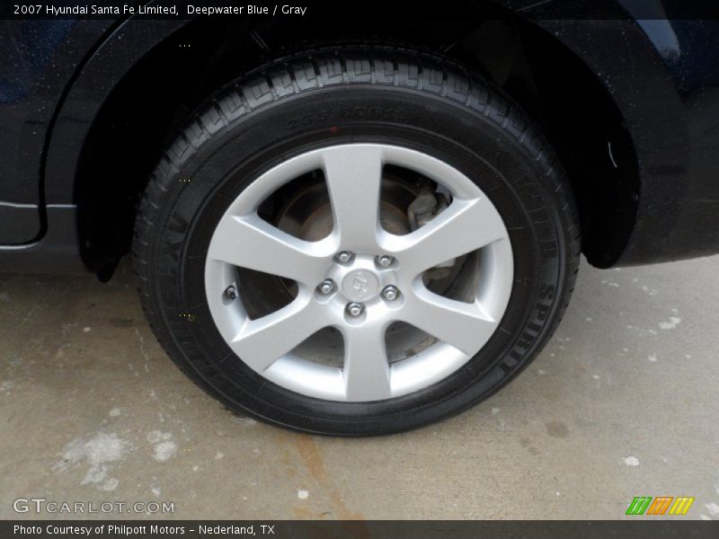 Deepwater Blue / Gray 2007 Hyundai Santa Fe Limited