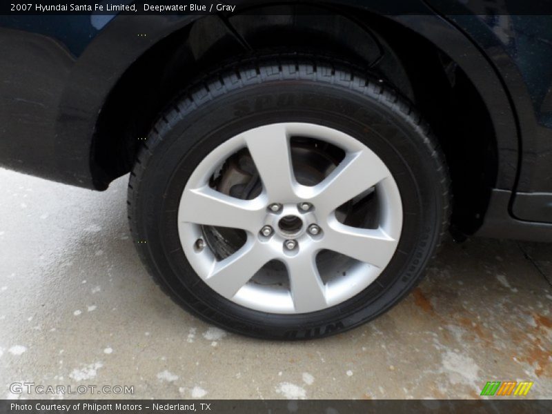 Deepwater Blue / Gray 2007 Hyundai Santa Fe Limited