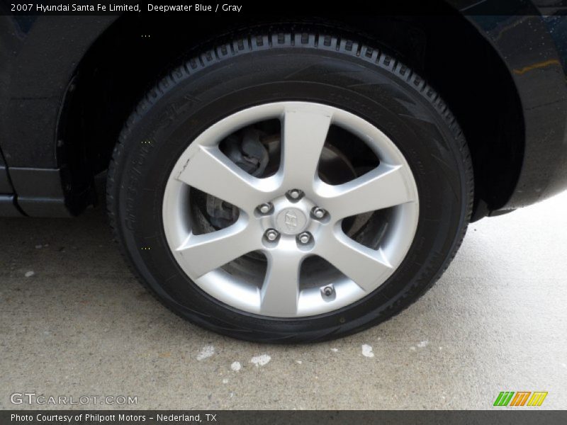 Deepwater Blue / Gray 2007 Hyundai Santa Fe Limited
