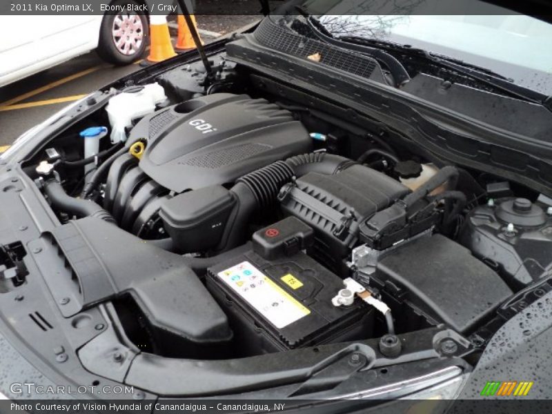 Ebony Black / Gray 2011 Kia Optima LX