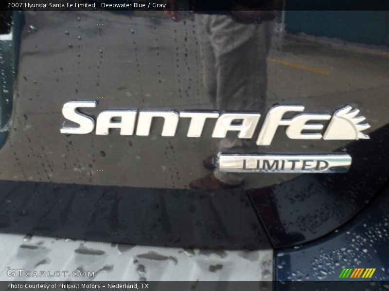 Deepwater Blue / Gray 2007 Hyundai Santa Fe Limited