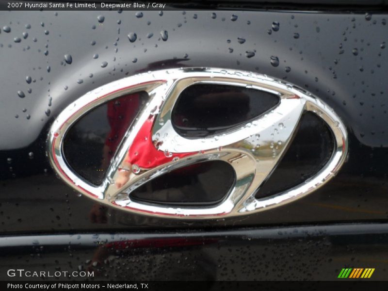 Deepwater Blue / Gray 2007 Hyundai Santa Fe Limited