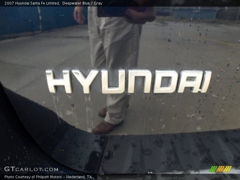 Deepwater Blue / Gray 2007 Hyundai Santa Fe Limited