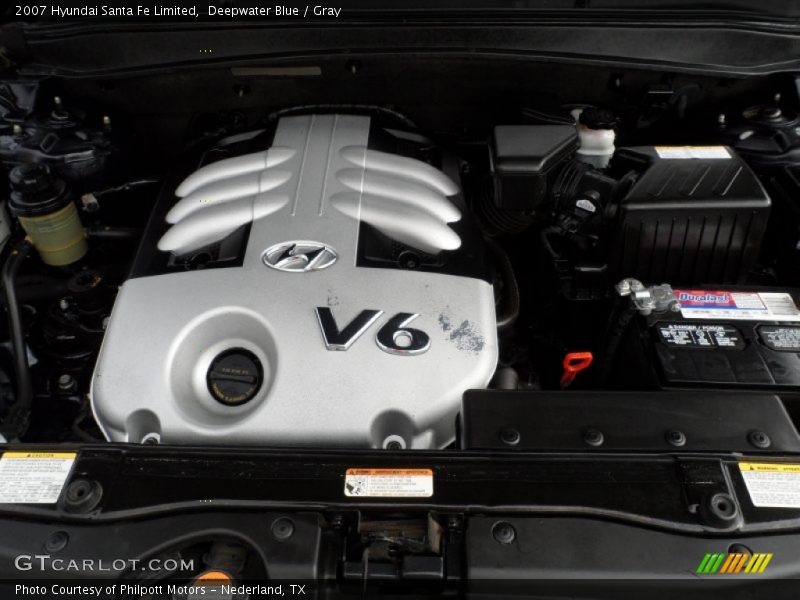 Deepwater Blue / Gray 2007 Hyundai Santa Fe Limited