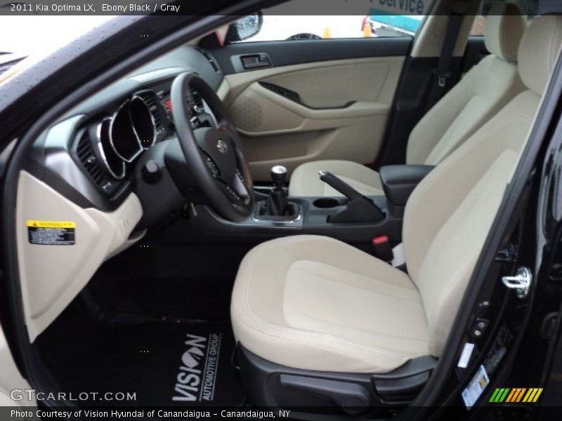 Ebony Black / Gray 2011 Kia Optima LX