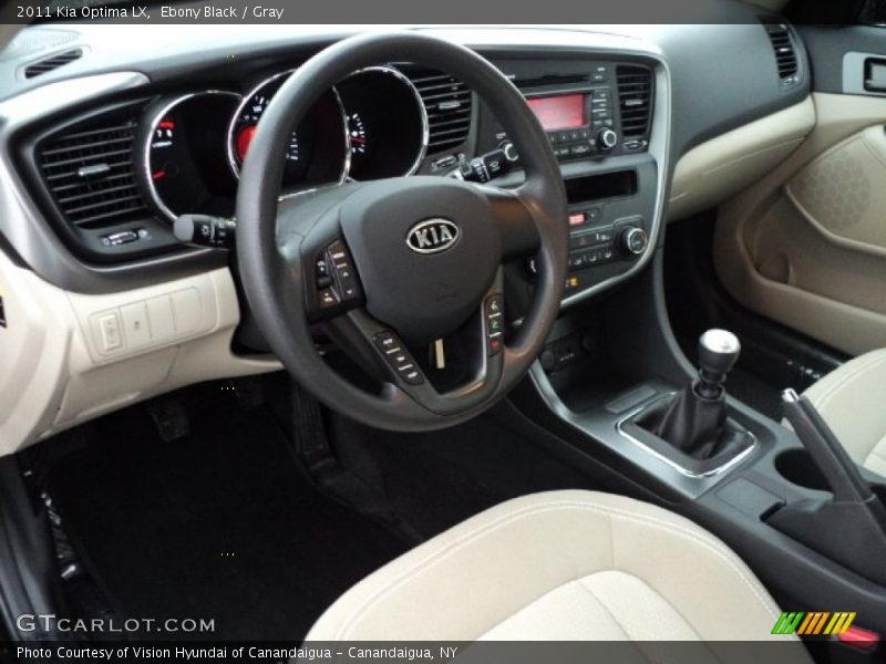 Ebony Black / Gray 2011 Kia Optima LX