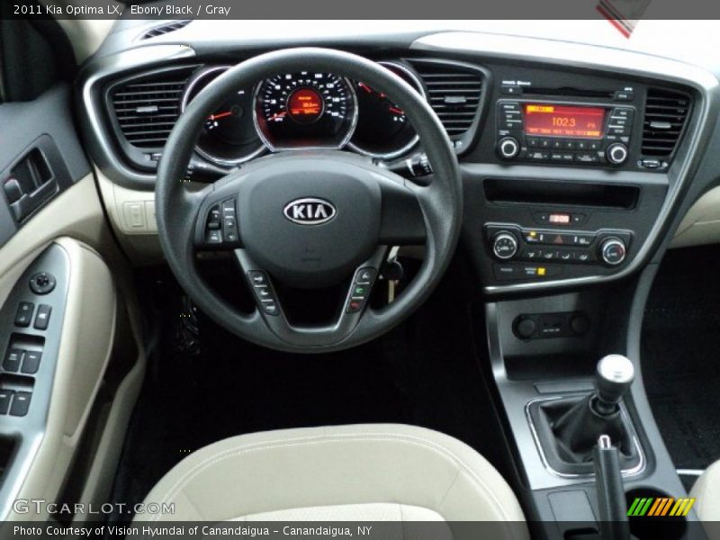 Ebony Black / Gray 2011 Kia Optima LX