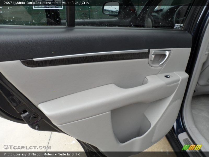 Deepwater Blue / Gray 2007 Hyundai Santa Fe Limited