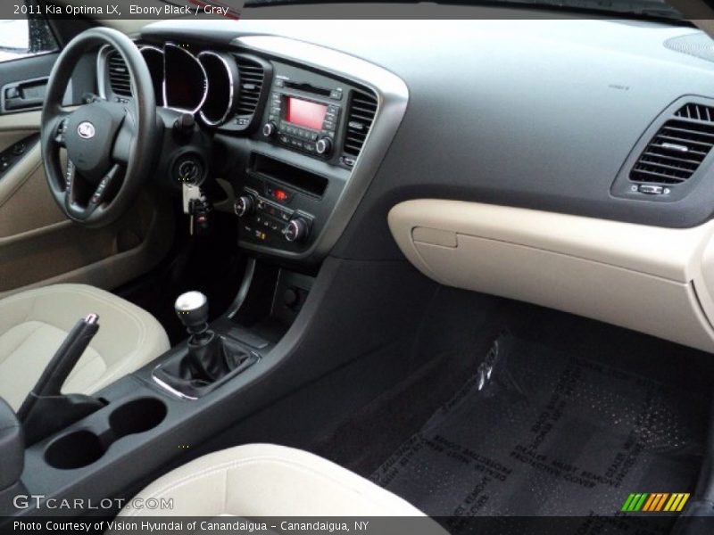 Ebony Black / Gray 2011 Kia Optima LX