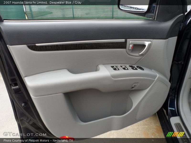 Deepwater Blue / Gray 2007 Hyundai Santa Fe Limited