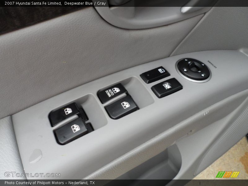 Deepwater Blue / Gray 2007 Hyundai Santa Fe Limited