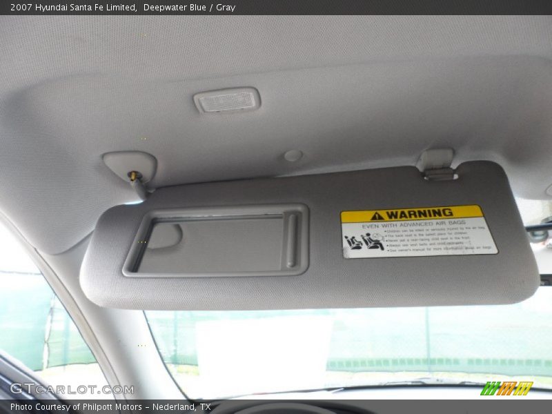 Deepwater Blue / Gray 2007 Hyundai Santa Fe Limited