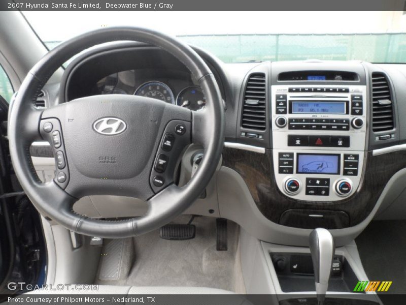 Deepwater Blue / Gray 2007 Hyundai Santa Fe Limited