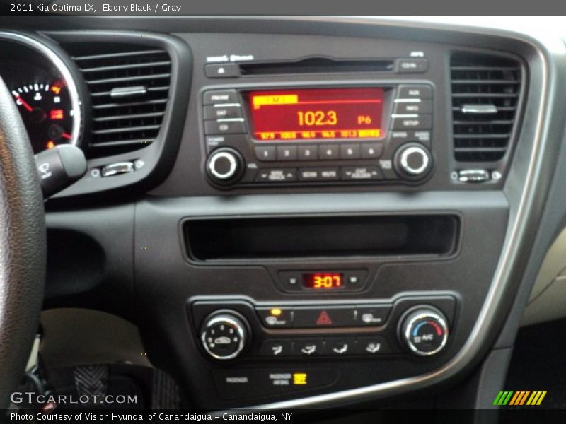Ebony Black / Gray 2011 Kia Optima LX