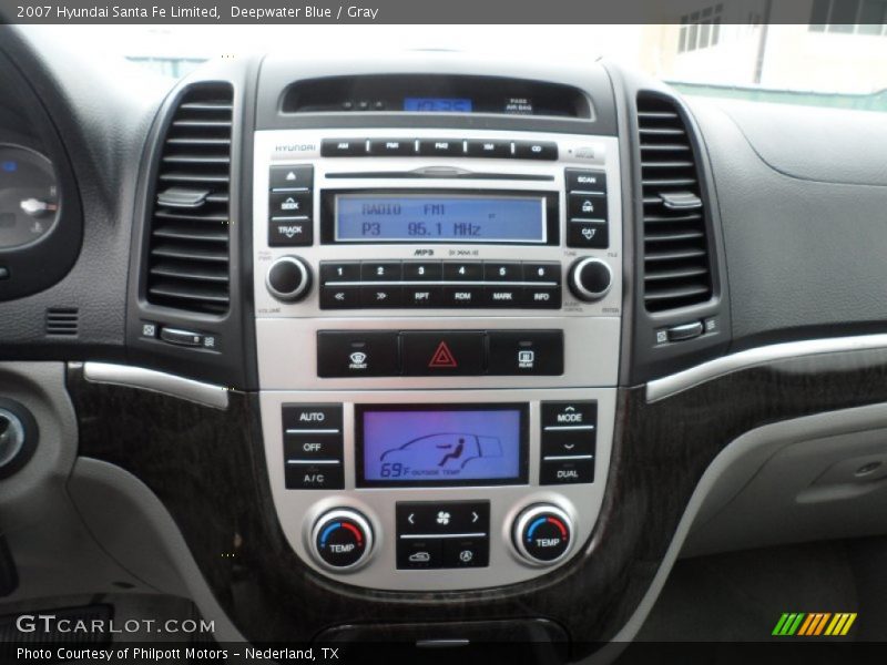 Deepwater Blue / Gray 2007 Hyundai Santa Fe Limited