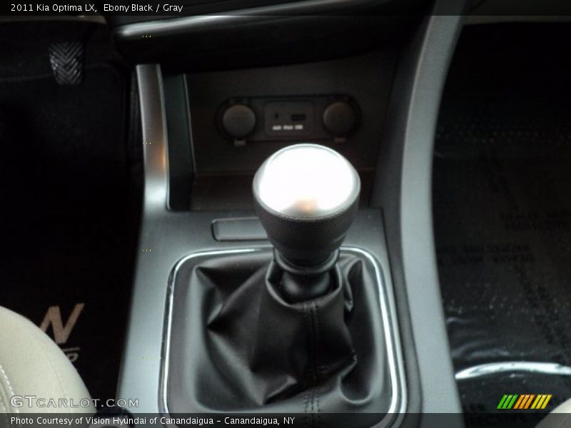 Ebony Black / Gray 2011 Kia Optima LX