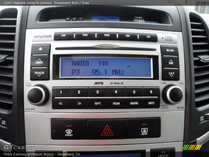 Deepwater Blue / Gray 2007 Hyundai Santa Fe Limited