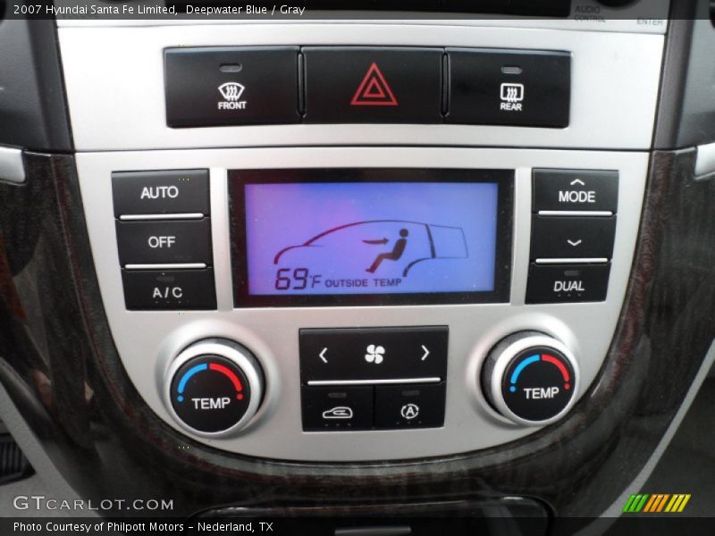 Deepwater Blue / Gray 2007 Hyundai Santa Fe Limited