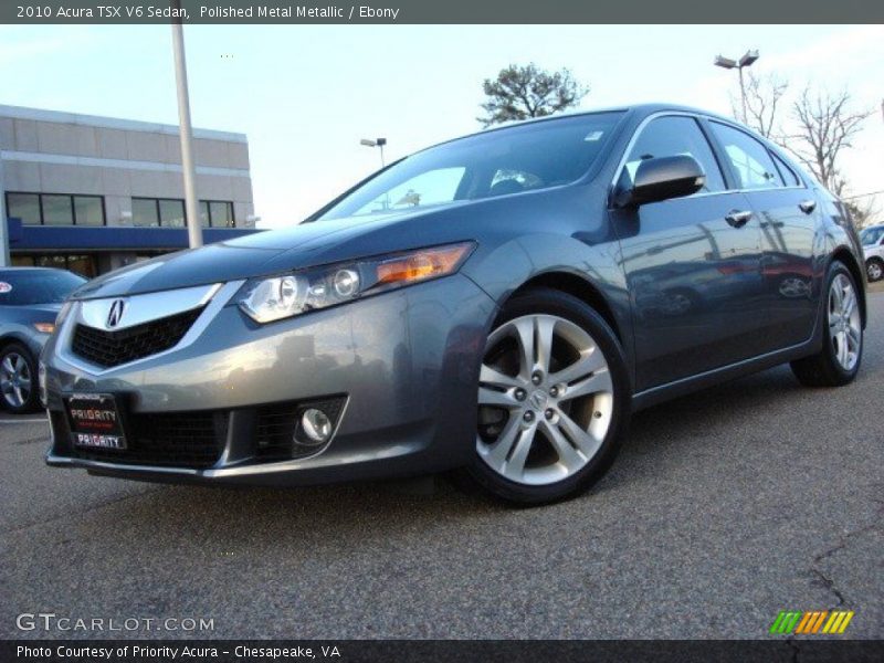 Polished Metal Metallic / Ebony 2010 Acura TSX V6 Sedan