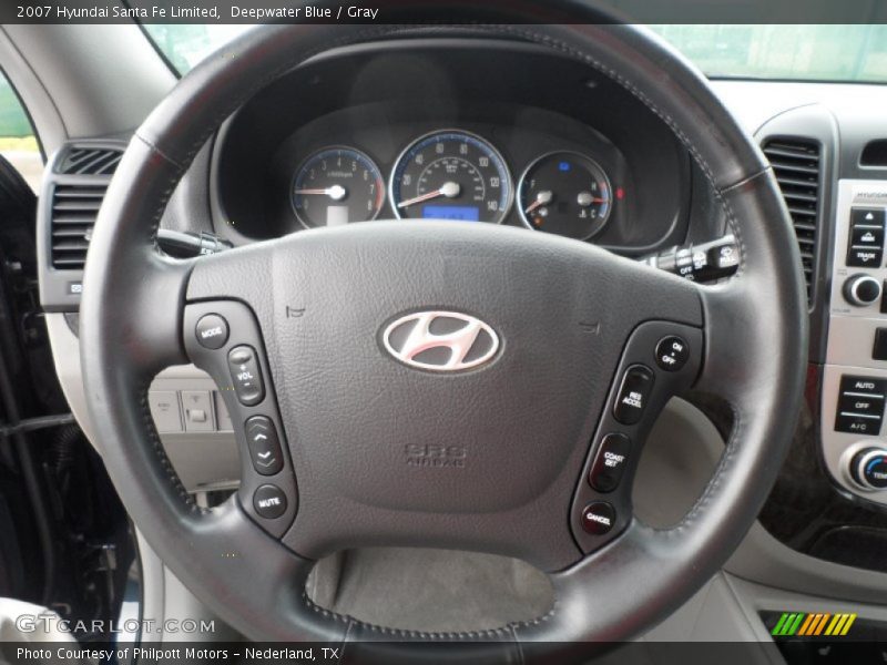 Deepwater Blue / Gray 2007 Hyundai Santa Fe Limited
