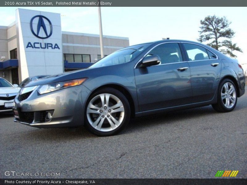 Polished Metal Metallic / Ebony 2010 Acura TSX V6 Sedan