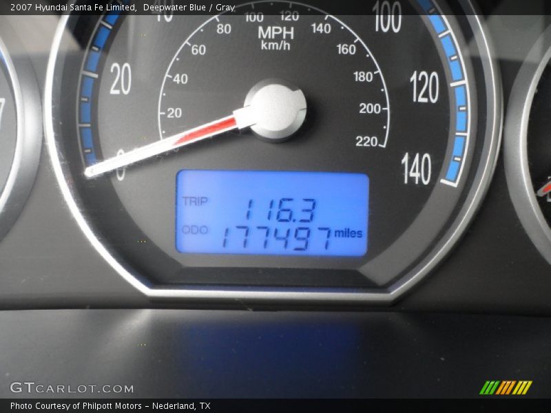 Deepwater Blue / Gray 2007 Hyundai Santa Fe Limited