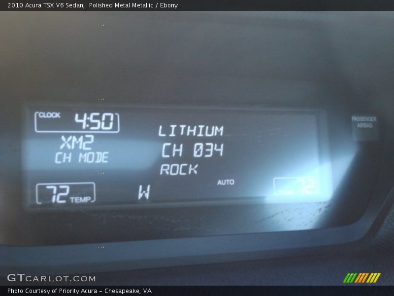 Polished Metal Metallic / Ebony 2010 Acura TSX V6 Sedan