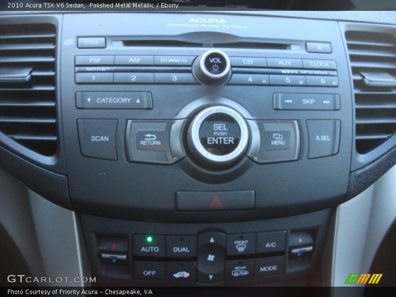 Polished Metal Metallic / Ebony 2010 Acura TSX V6 Sedan