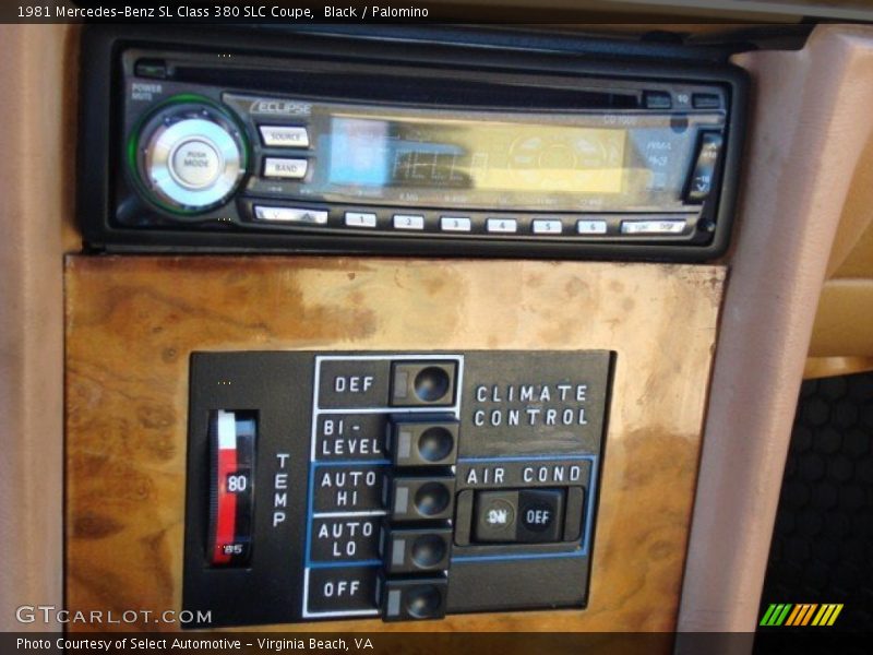 Controls of 1981 SL Class 380 SLC Coupe