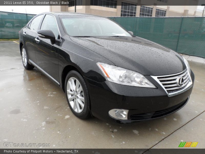 Obsidian Black / Black 2011 Lexus ES 350