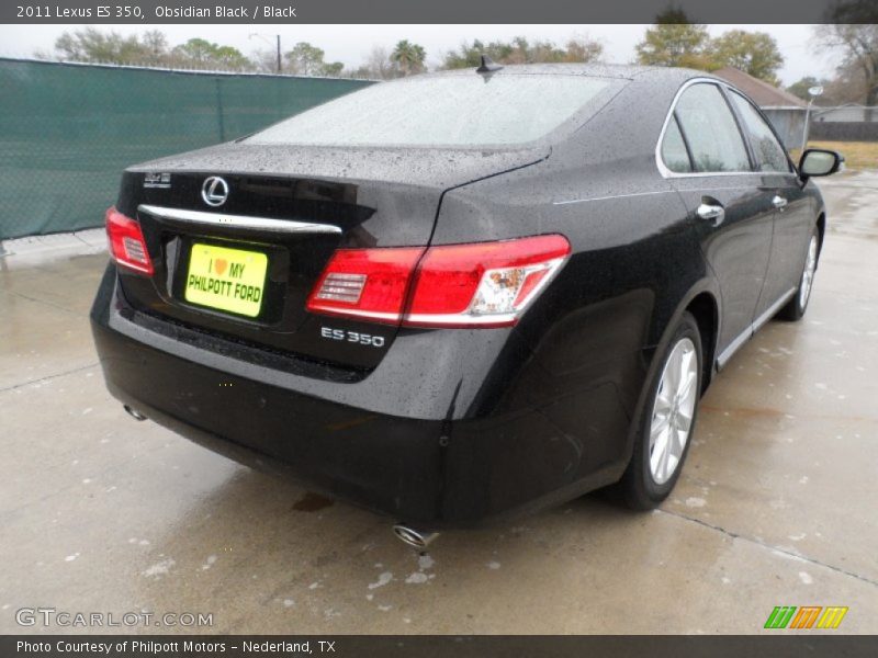 Obsidian Black / Black 2011 Lexus ES 350